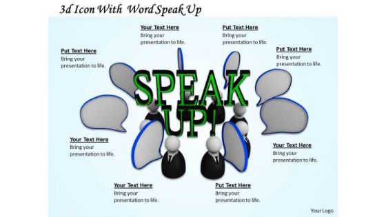 Stock Photo Dialog Bubbles With Speak Up Text PowerPoint Slide Stock Photo Dialog Bubbles With Speak Up Text PowerPoint Slide