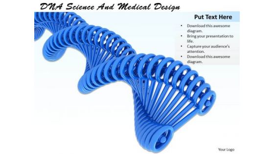 Stock Photo Dna Science And Medical Design Ppt Template