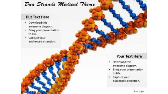 Stock Photo Dna Strands Medical Theme Ppt Template