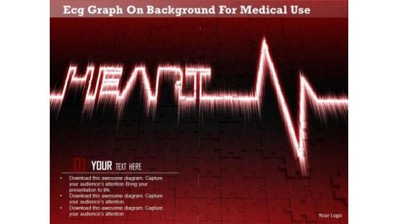 Stock Photo Ecg Graph On Background For-mdical Use Image Graphics For PowerPoint Slide