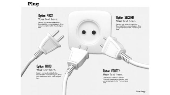 Stock Photo Electricity Plugs Moving Towards Soket PowerPoint Slide