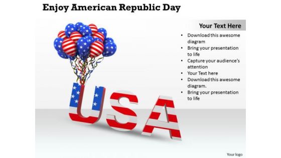 Stock Photo Enjoy American Republic Day PowerPoint Template