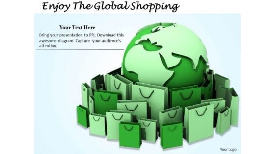 Stock Photo Enjoy The Global Shopping PowerPoint Template