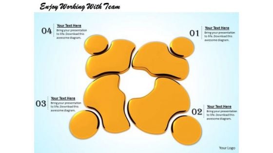 Stock Photo Enjoy Working With Team PowerPoint Template