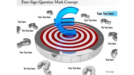 Stock Photo Euro Sign Question Mark PowerPoint Slide