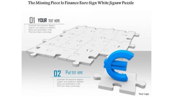 Stock Photo Euro Symbol On Missing Puzzle Piece PowerPoint Slide