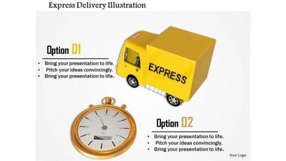 Stock Photo Express Delivery Illustration PowerPoint Slide