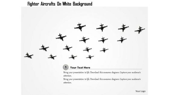 Stock Photo Fighter Aircrafts On White Background PowerPoint Slide