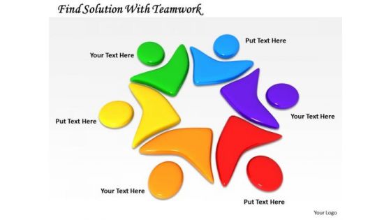 Stock Photo Find Solution With Teamwork PowerPoint Template
