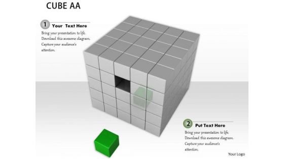 Stock Photo Fix Green Cube In Its Place PowerPoint Slide Stock Photo Fix Green Cube In Its Place PowerPoint Slide