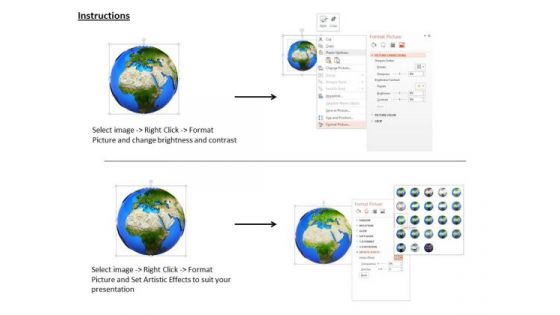 Stock Photo Geography Earth Globe Icon PowerPoint Slide