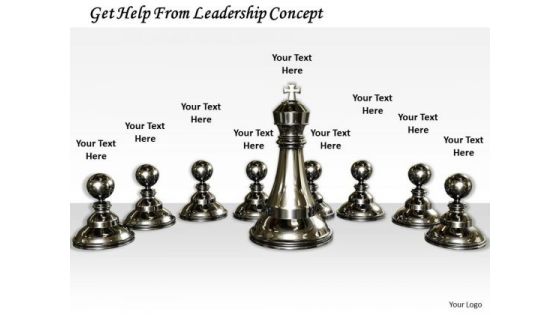 Stock Photo Get Help From Leadership Concept PowerPoint Template