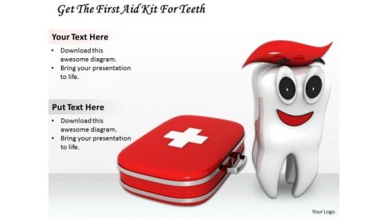Stock Photo Get The First Aid Kit For Teeth PowerPoint Template