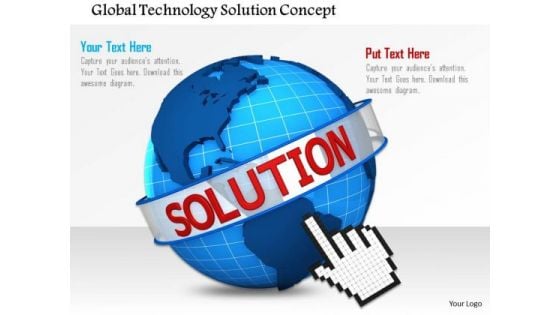 Stock Photo Global Technology Solution Concept PowerPoint Slide