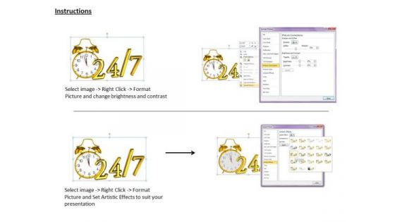 Stock Photo Golden Clock For Time Management PowerPoint Slide