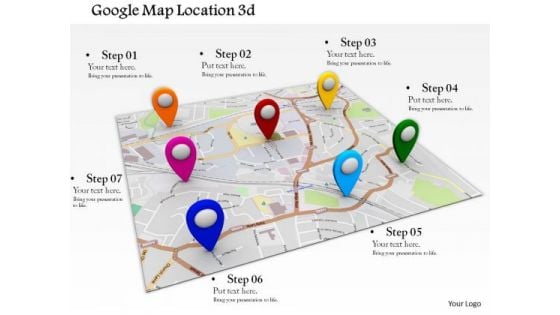 Stock Photo Google Maps Location Access PowerPoint Slide