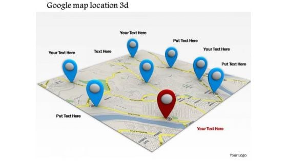 Stock Photo Google Maps Navigation Conceptual Image PowerPoint Slide