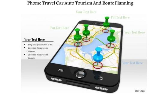 Stock Photo Gps Navigation On Mobile Phone PowerPoint Slide