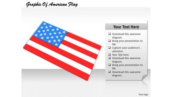 Stock Photo Graphic Of American Flag PowerPoint Template