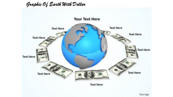 Stock Photo Graphic Of Earth With Dollar PowerPoint Template