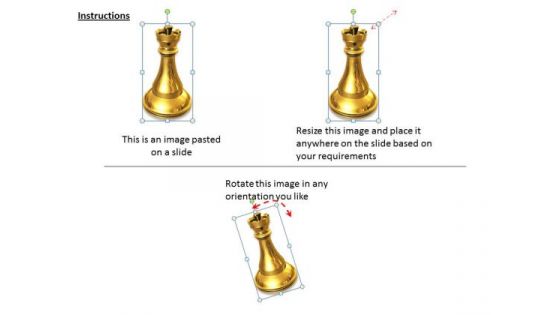 Stock Photo Graphic Of Golden Chess Knight PowerPoint Template