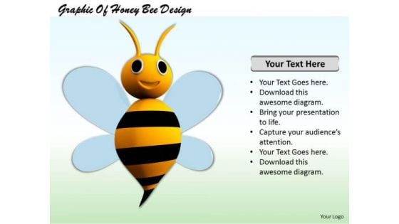 Stock Photo Graphic Of Honey Bee Design PowerPoint Template