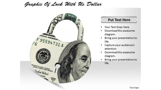 Stock Photo Graphic Of Lock With Us Dollar PowerPoint Template