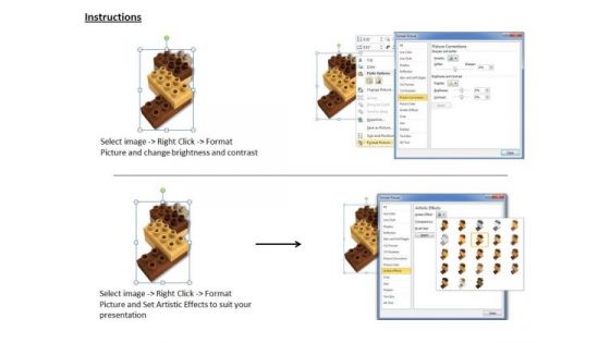 Stock Photo Graphics Of Brown Lego Blocks PowerPoint Slide