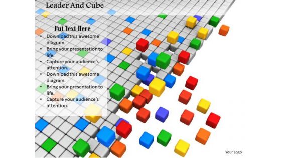 Stock Photo Graphics Of Colorful Cubes PowerPoint Slide