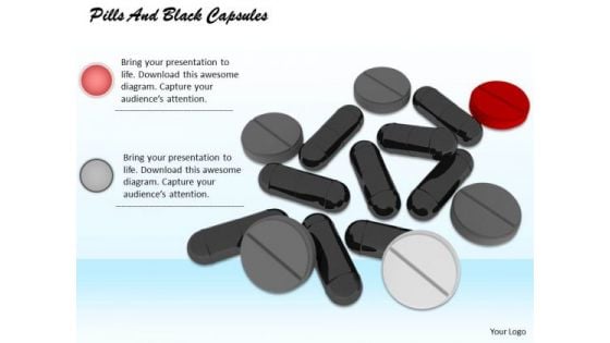 Stock Photo Graphics Of Medicine Pills And Capsules PowerPoint Slide
