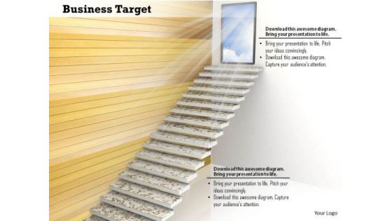 Stock Photo Graphics Of Stairway To The Sky PowerPoint Slide