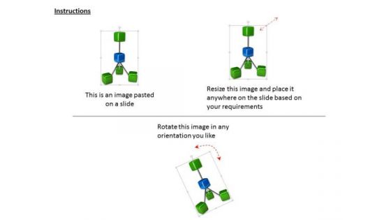 Stock Photo Green Molecule Icons Structured Solid Process PowerPoint Slide