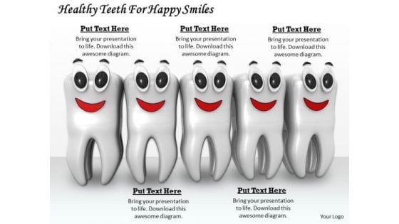Stock Photo Healthy Teeth For Happy Smiles PowerPoint Template