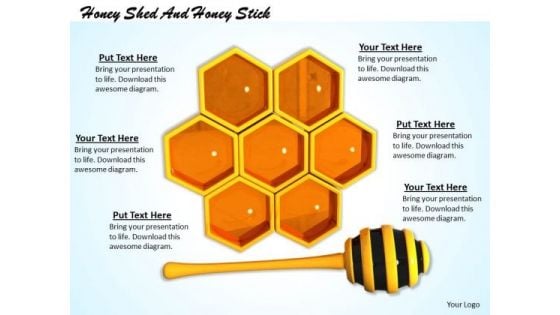 Stock Photo Honey Shed And Honey Stick PowerPoint Slide