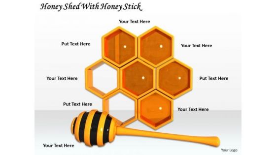 Stock Photo Honey Shed With Honey Stick PowerPoint Slide