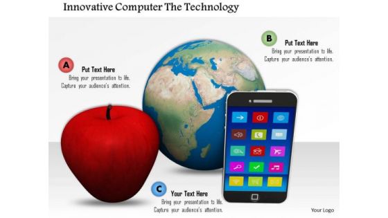 Stock Photo Icons Of Innovative Technology PowerPoint Slide