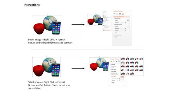 Stock Photo Icons Of Innovative Technology PowerPoint Slide