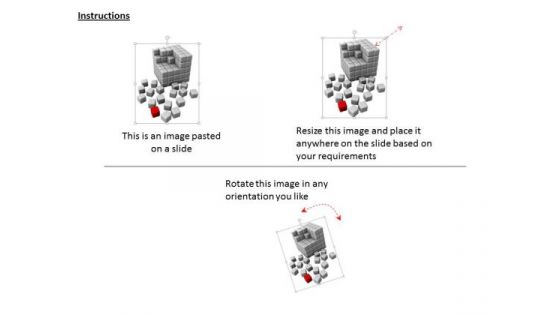 Stock Photo Illustration Of Assembling Cubes PowerPoint Slide