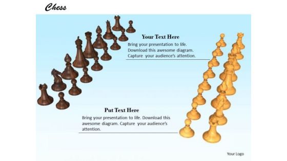 Stock Photo Illustration Of Chess Teams PowerPoint Slide