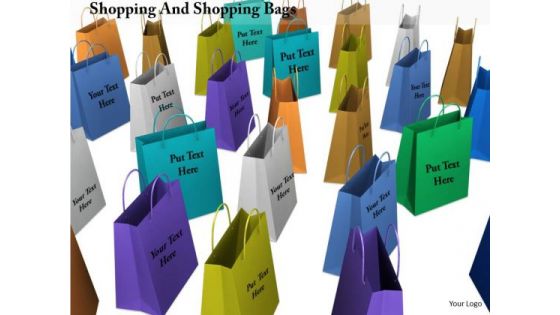 Stock Photo Illustration Of Colorful Shopping Bags PowerPoint Slide