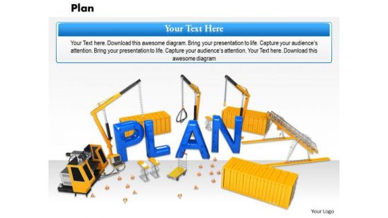 Stock Photo Illustration Of Construction Plan PowerPoint Slide