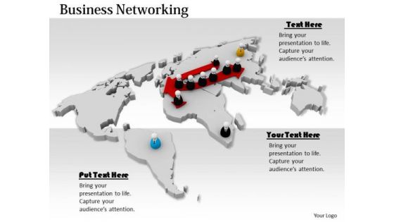 Stock Photo Illustration Of Global Business Network PowerPoint Slide