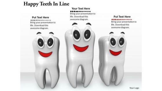 Stock Photo Illustration Of Healthy Teeth PowerPoint Slide