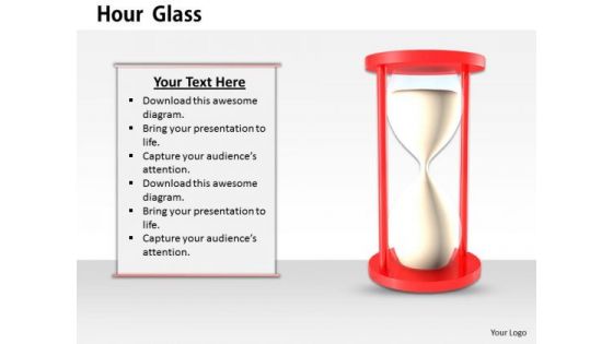 Stock Photo Illustration Of Hour Glass PowerPoint Slide