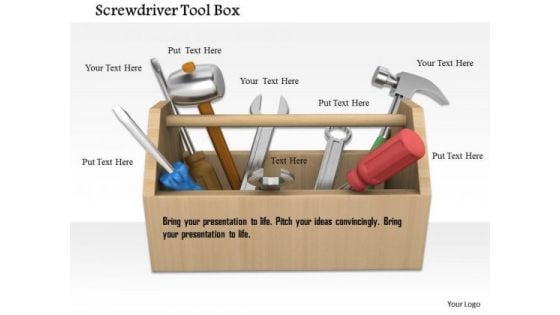 Stock Photo Illustration Of Mechanic Tools Box PowerPoint Slide