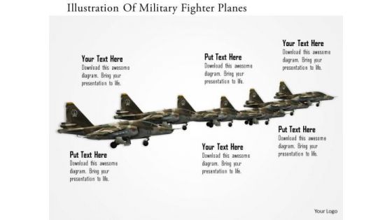 Stock Photo Illustration Of Millitary Fighter Planes PowerPoint Slide