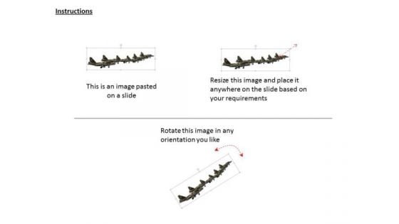 Stock Photo Illustration Of Millitary Fighter Planes PowerPoint Slide