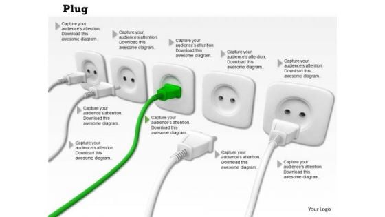 Stock Photo Illustration Of Plug And Sockets PowerPoint Slide
