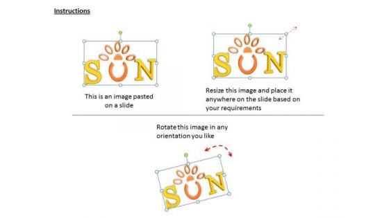 Stock Photo Illustration Of Shining Sun Pwerpoint Slide