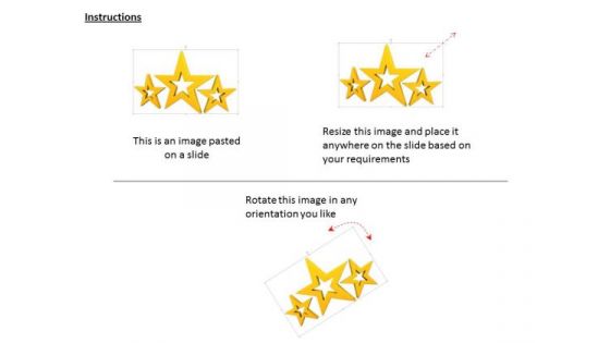 Stock Photo Illustration Yellow Shiny Stars PowerPoint Slide